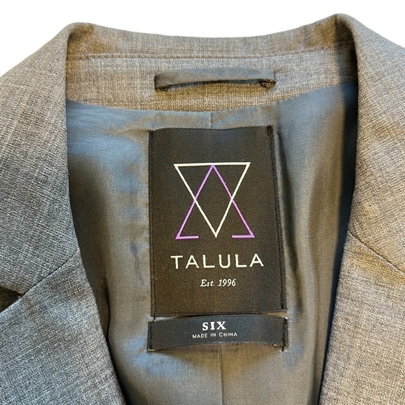 Talula Exeter Gray Wool School Boy Blazer - Size 6 - Picture 6 of 16